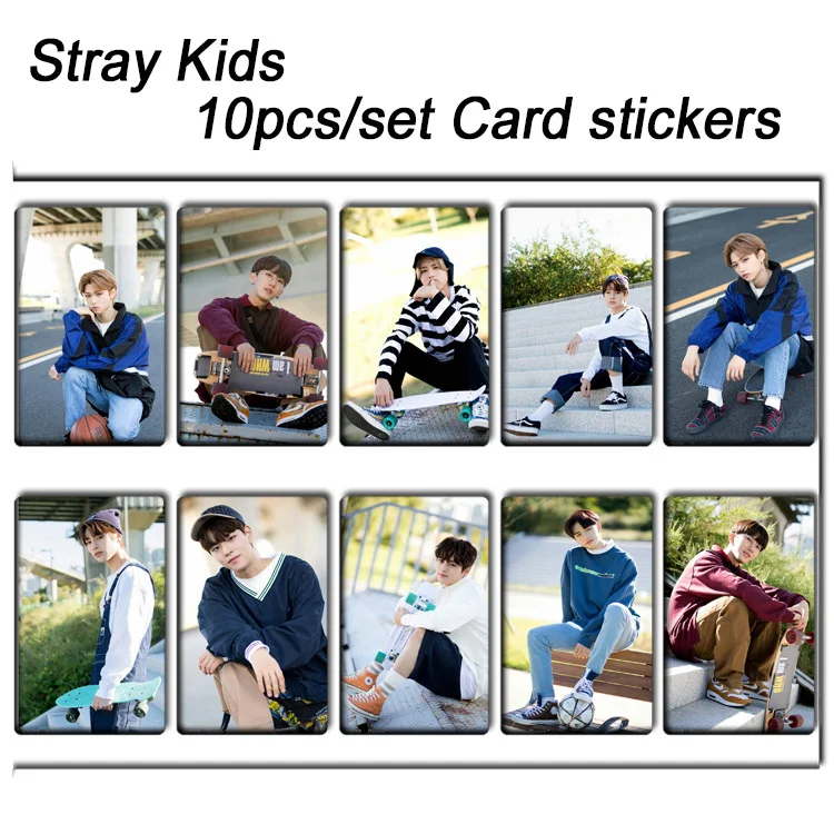 10 шт./компл. Stray kids KPOP наклейки для фотостудии модный альбом липкий adshesive kpop Stray kids lomo card стикер для фотостудии