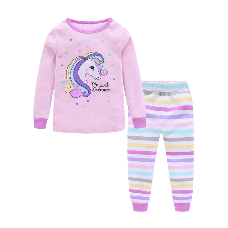 

Mudkingdom Cute Boy Girl Pajamas Set Cartoon Unicorn Emoji Christmas Reindeer Pattern Sleepwear