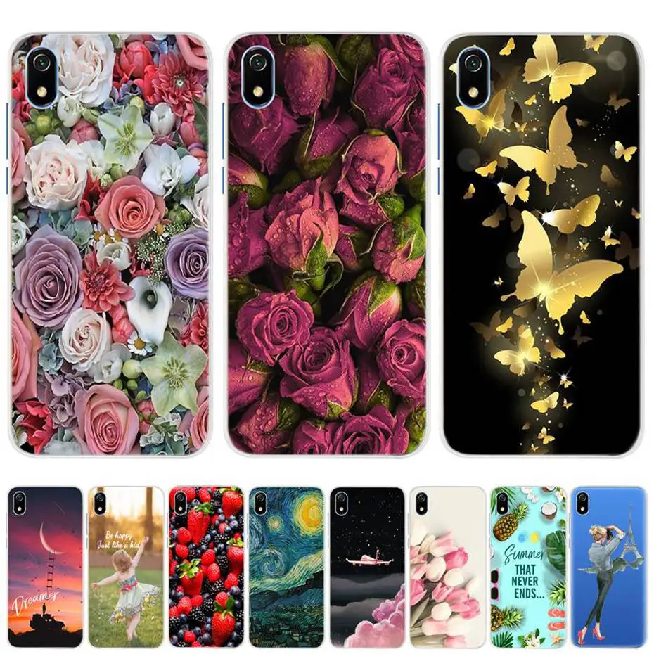 

Case for Xiaomi Redmi 7A Case Cover Silicone Phone Case for Xiaomi Redmi 7A A7 Cover Case Flower Funda for Xiaomi Redmi 7A Coque