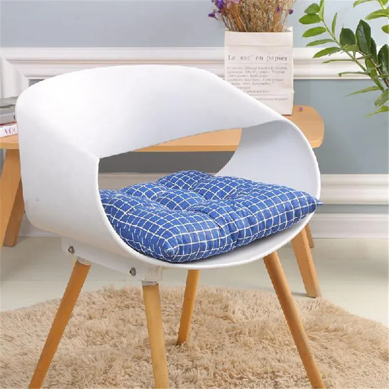Small lattice blue Черный прямоугольник подушки для сидения на стул подушка для офиса дома учебы Подушка сиденья удобный Sofe коврик кухня Подушка для стула для декора - Цвет: Small lattice blue