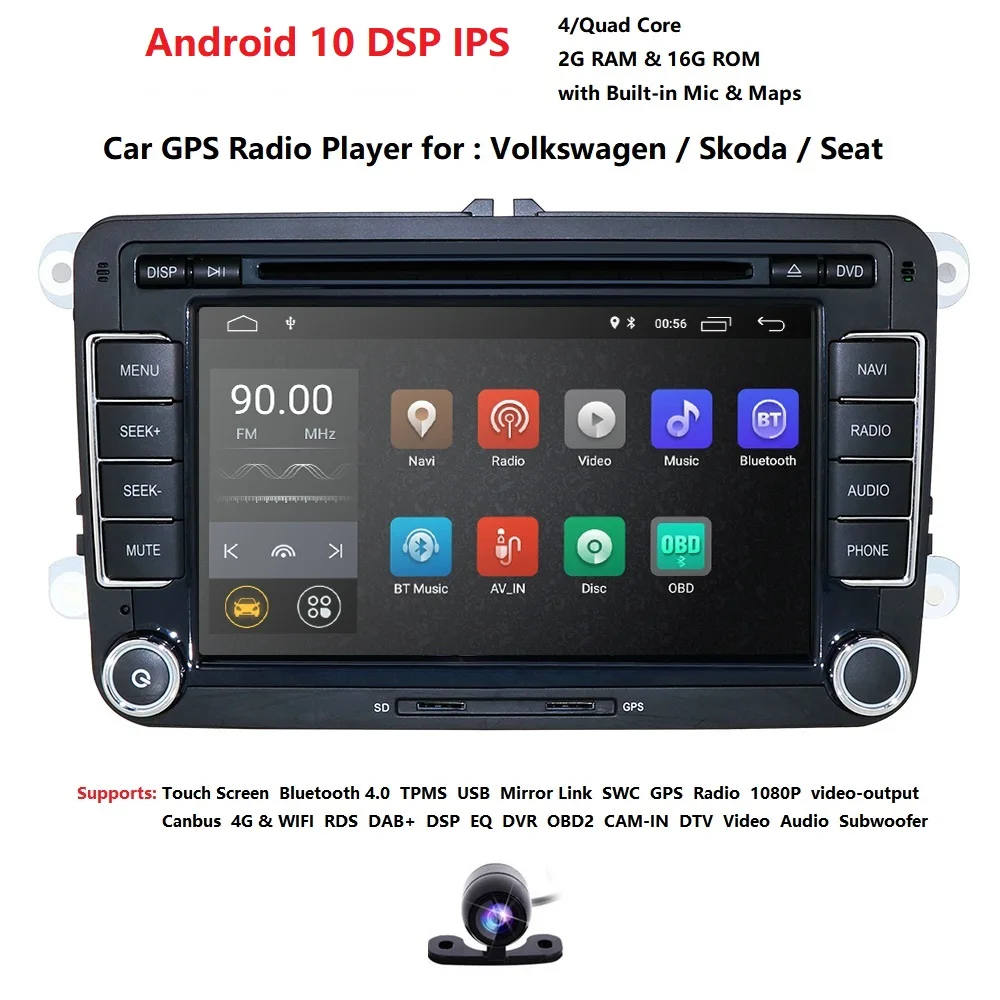 2din Android 10 Quad Core 2GB 16GB Car DVD for Passat CC Polo GOLF 5 6 Touran EOS T5 Sharan Tiguan GPS Radio bt 2din Android 10 Quad Core 2GB 16GB Car DVD for Passat CC Polo GOLF 5 6 Touran EOS T5 Sharan Tiguan GPS Radio bt