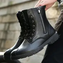 Fhlyiy/Новинка года; брендовая мужская обувь; сезон осень-зима; повседневные мужские кожаные теплые модные кожаные ботинки; Модные Ботинки martin на толстой подошве