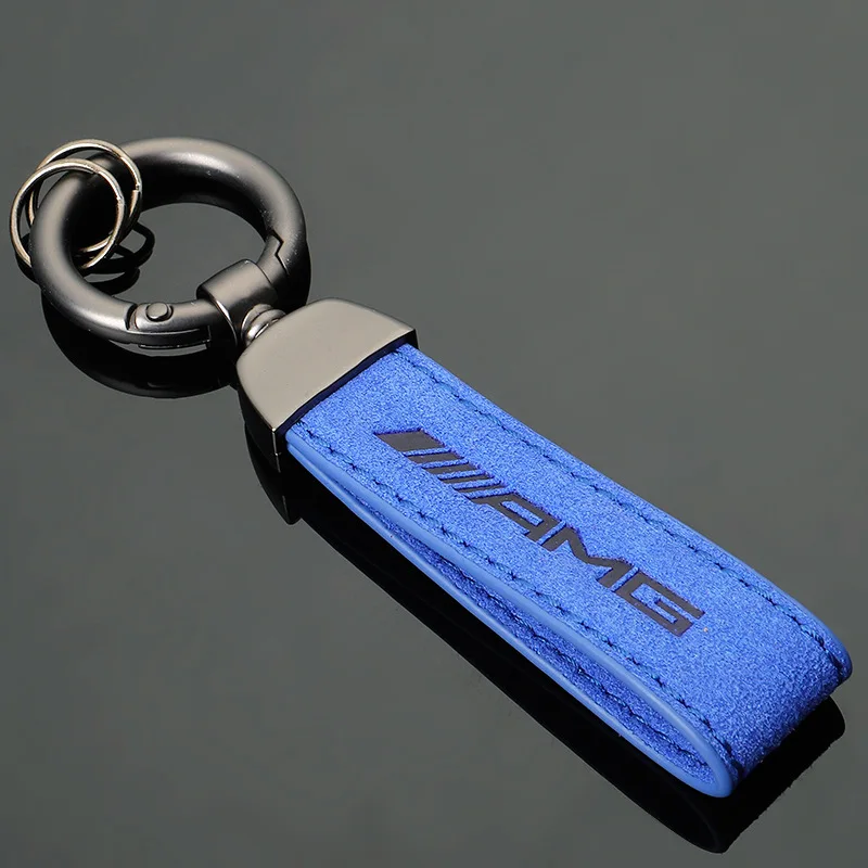 

Blue AMG Faux Fur Car Metal Keychain
