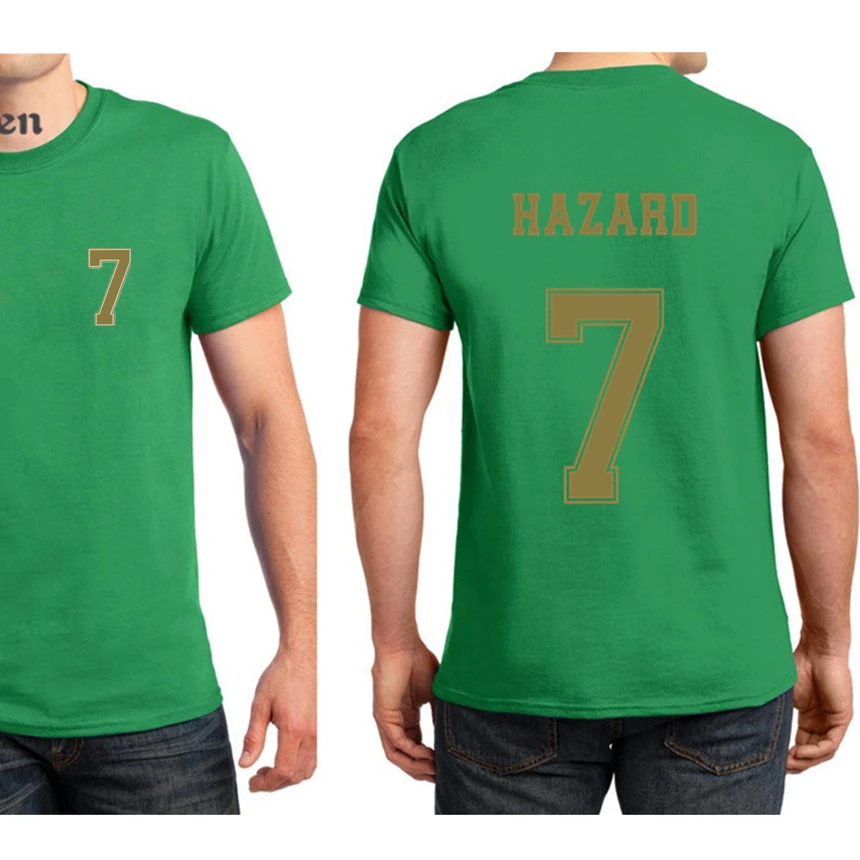 Испания Hazard 7 футболка мужская с коротким рукавом 100% хлопок о образным вырезом