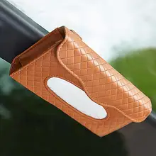 Коробка для салфеток автомобиля солнцезащитный козырек висячая вышивка коробка для салфеток кожаный автомобильный козырек тканевый чехол для авто держатель для бумажных салфеток подвесной