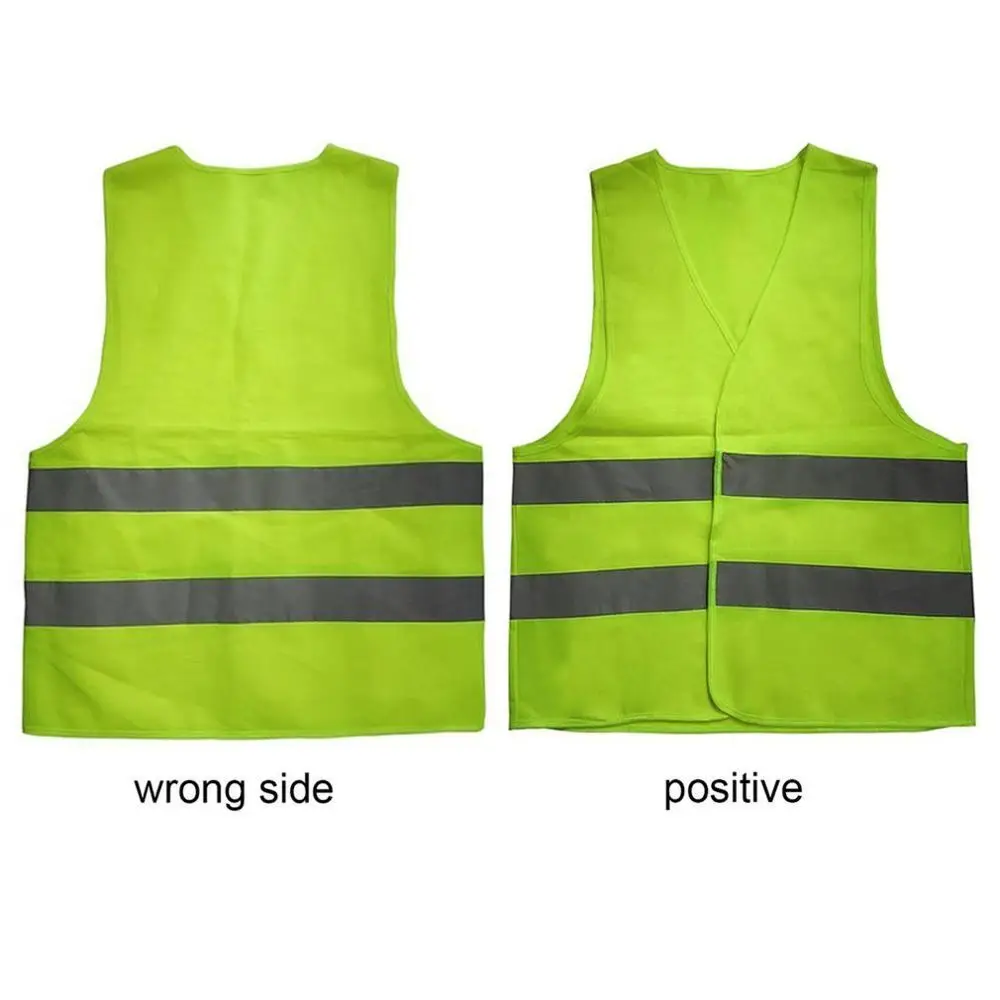 XL XXL XXXL Reflective Fluorescent Vest Yellow Orange Color Outdoor Safety Clothing Running Ventilate Safe High Visibilit
