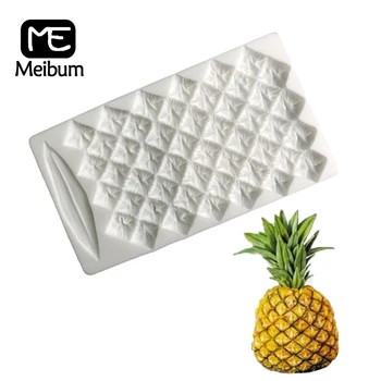 

Meibum Pineapple Shape Silicone Fondant Cake Mold Gum Paste Sugar Craft Border Decorating Mould Chocolate Dessert Pastry Pan