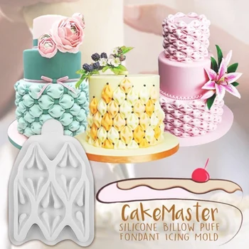 

Newly Silicone Billow Puff Fondant Icing Mold DIY Chocolate Mousse Cake Decoration Mold