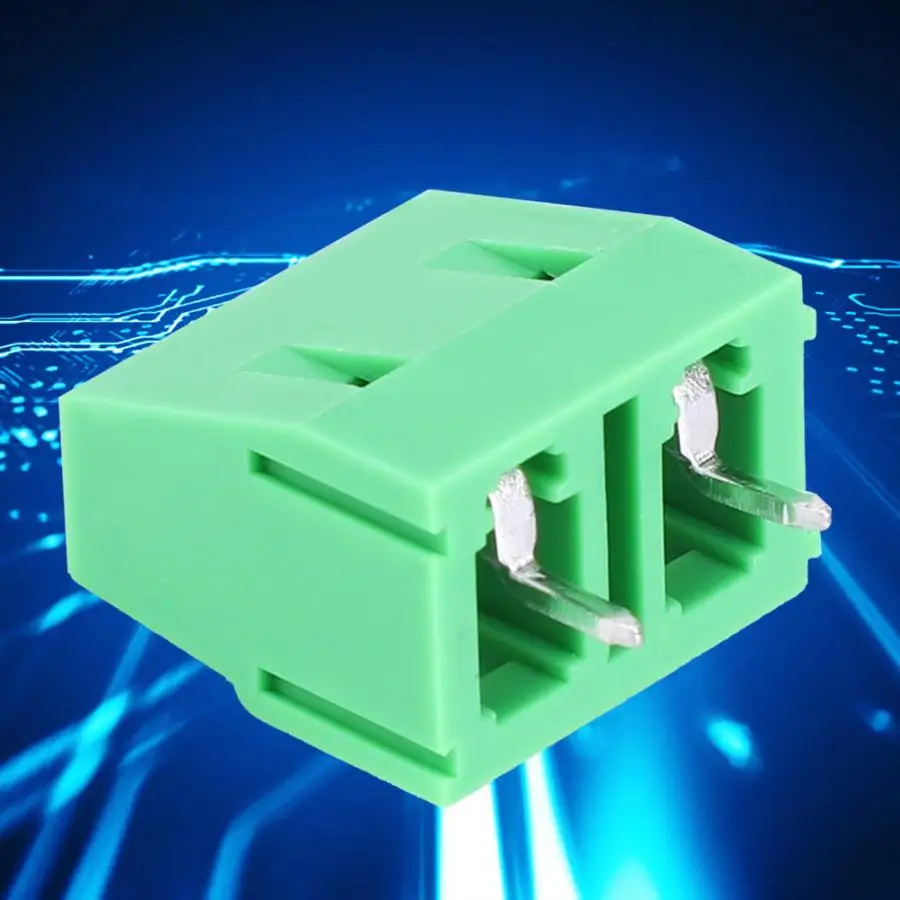 PCB клеммный блок 50 шт. KF127V 2Pin винт PCB клеммный блок разъем 7,5 мм шаг Зеленый 300V10A разъемы клеммы