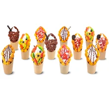Ice Cream Egg Bubble Waffle Fake Food Model Simulation Eggettes Puff Waffle Sample Window Display Bubble Waffle Decoration