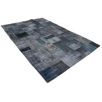 

202x300 Cm Grey Handmade Patchwork Rug-7x10 Ft