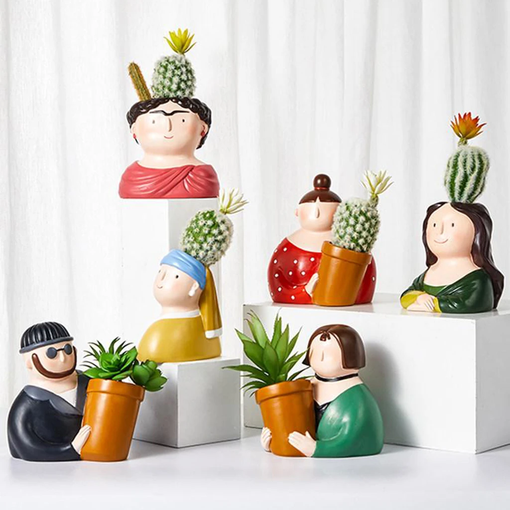 Cartoon Succulent Plant Pot Cactus Plant Pot Flower Pot Container Planter Selected Styles Flower Pots Planters Aliexpress