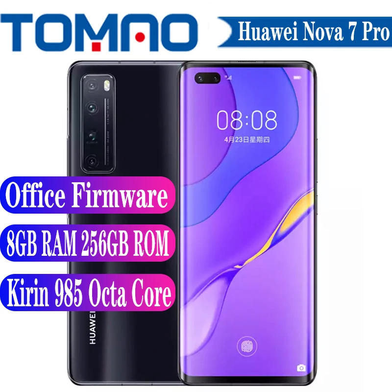 Оригинальный официальный HuaWei Nova 7 Pro 5G смартфон Kirin 985 8 Гб оперативной памяти 128 ГБ