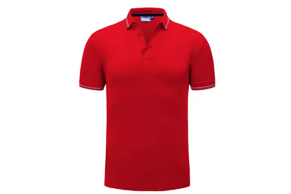 Изготовленный На Заказ Для мужчин поло из чистого полиэстера футболки работа равномерной - Цвет: RED