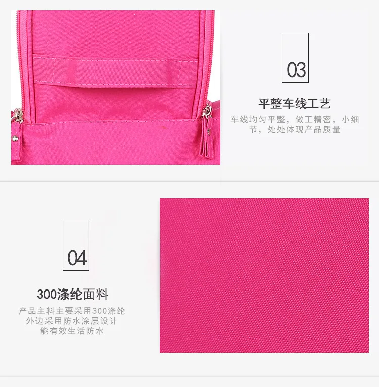 Korean hook double open toiletries Bag Travel Portable big ear toiletries bag toiletries storage bag