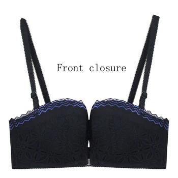 

E lovegir Women Sexy 1/2 Half Cup Four Corner Cup Bra Underwear Black Color Comfortable Wireless Underwear Fashion Seamless Bra