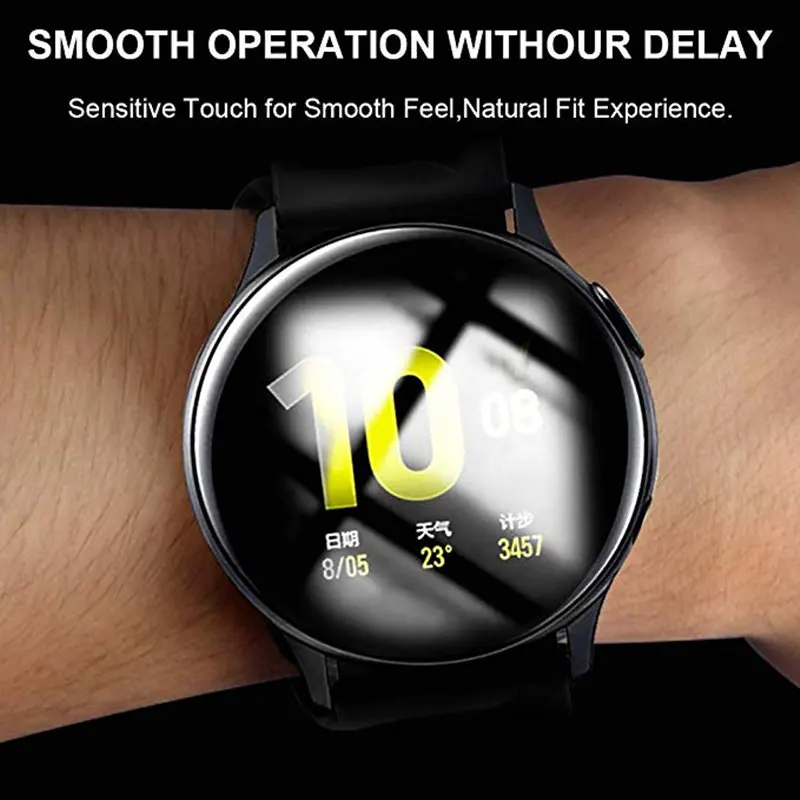 Защитная пленка из закаленного стекла для Galaxy Watch Active 2 Защита экрана 40 мм 44 мм 3D изогнутое защитное стекло