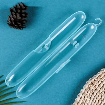 

8 Pcs Transparent Toothbrush Case Toothbrush Holder for Outdoor (Random Color)