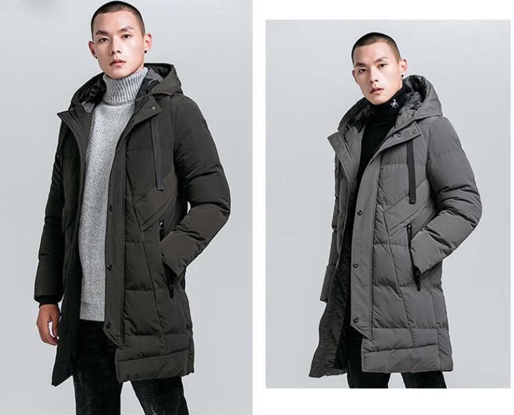 Winter Mens Parka Male Long Hooded Coats Jackets Casual Keep Warm Thicken Trench Big Size Windbreaker Outwear Black Parkas Men