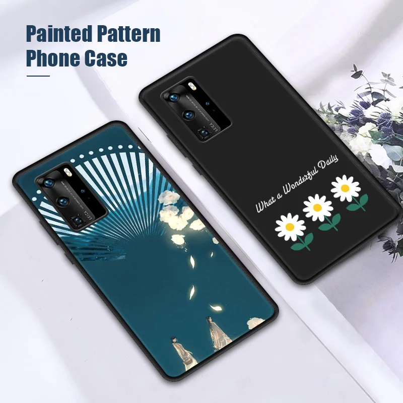 Cartoon Protective Case for Huawei P10 Plus P9 P8 Lite Flora Painted Soft Tpu P30 P20 Pro Back Cover | Мобильные телефоны и