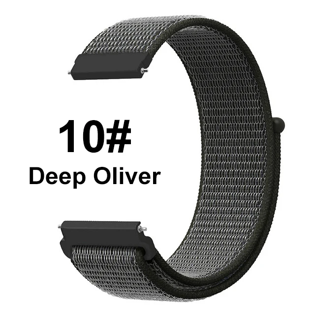 Deep Oliver Ремешок для Galaxy Watch 46 мм, нейлоновый сменный спортивный ремешок для Galaxy Watch 42, застежка для браслета на липучке для активных часов 2 1 - Цвет ремешка: Deep Oliver
