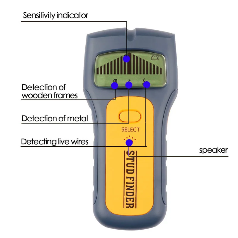 Заводская цена горячая распродажа 3 в 1 металлоискатель искатель деревянные шпильки детектор AC напряжение живой провод детектор стены сканер детектор
