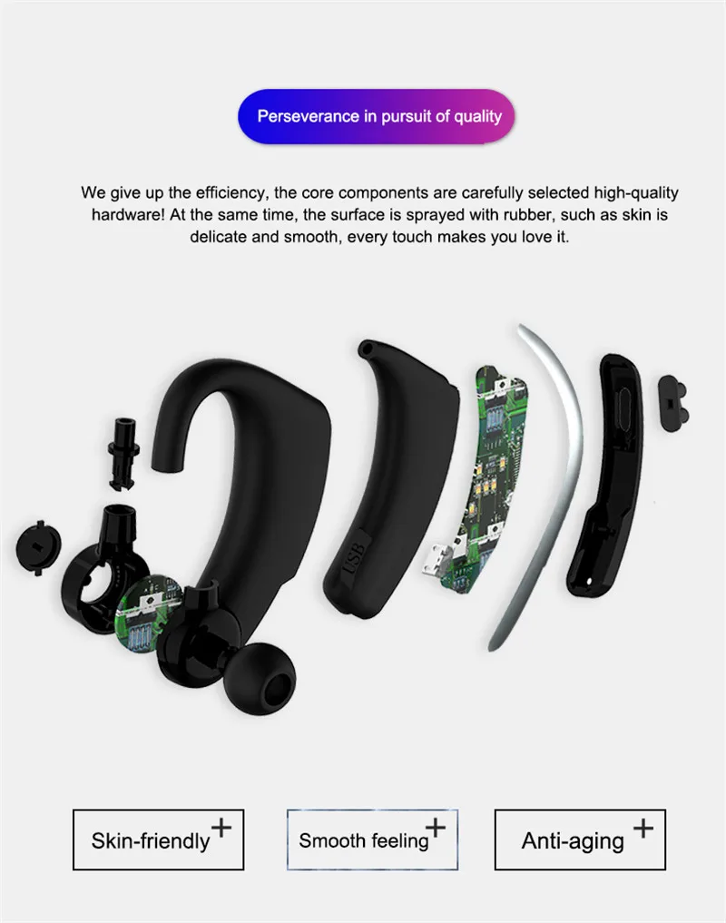 H500 Bluetooth V5.0 привод наушники беспроводной бизнес крючок для гарнитуры дизайн удобный мобильный телефон наушники для iPhone samsung