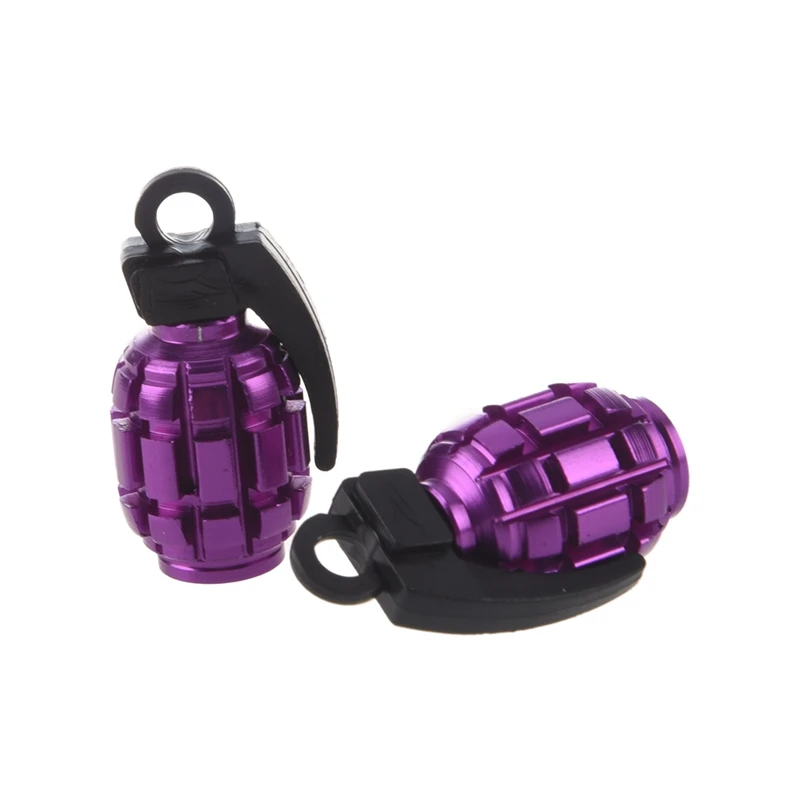 

2 pieces blankets / dust-proof bicycle tire valve cap metal - Purple