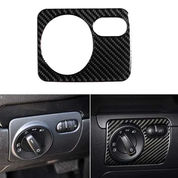 

Carbon Fiber Front Headlight Switch Cover Sticker For VW Golf 6 MK6 GTI R 08-12 LHD New