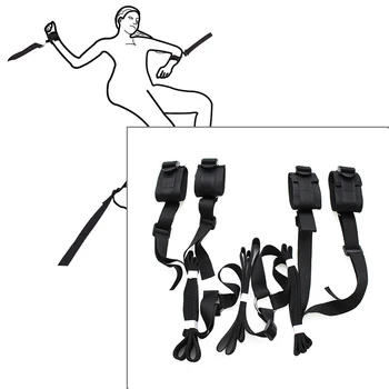 Erotic Bed Restraint Fetish Bdsm Bondage Handcuffs Games Sex Product Ankle Hand Adult No Vibrator Sex Toys For Woman Couples 4