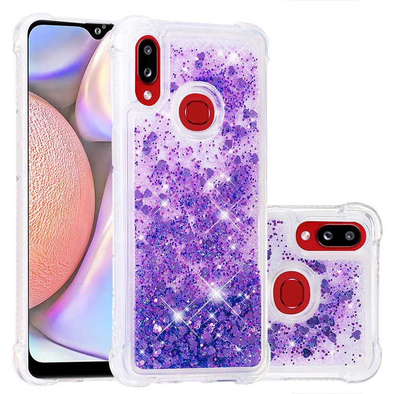 Силиконовый чехол-бампер для samsung Galaxy A10s, милый Блестящий динамический жидкий зыбучий песок, чехол SM-A107F/DS SM A107F/DS, чехол s