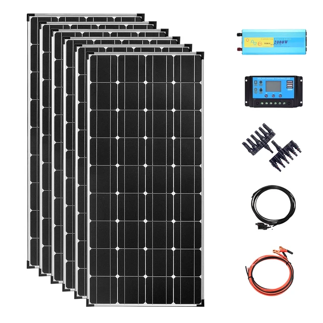 700w solar panel system 12v kit complete camping power 720w with 2000w inverter Controller Photovoltaic for home RVs trailer 1