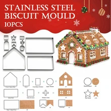 Специальная Рождественская елка 3D пряничный домик формочка для печенья нержавеющая Праздничная Новогодняя Кухня Аксессуары Инструменты для выпечки