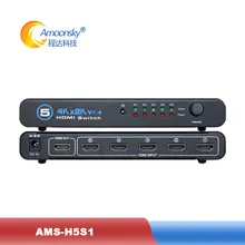 5 in 1 out hdmi-comparible Adapter LED display video switcher 5 Port Full HD1080P switch switcher 4K 3D mini switch