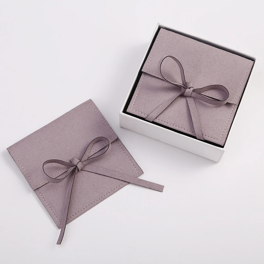 Microfiber Jewelry Bag for Earrings Necklace Christmas Jewellery Wedding Presents Velvet Gift Pouches Package Can Personalized