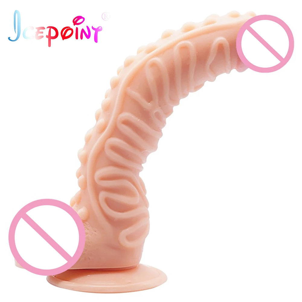 27*5cm new animal dinosaur dildo S shape beads fake penis big dildo with suction sex toys for women anal massage adult sex shop