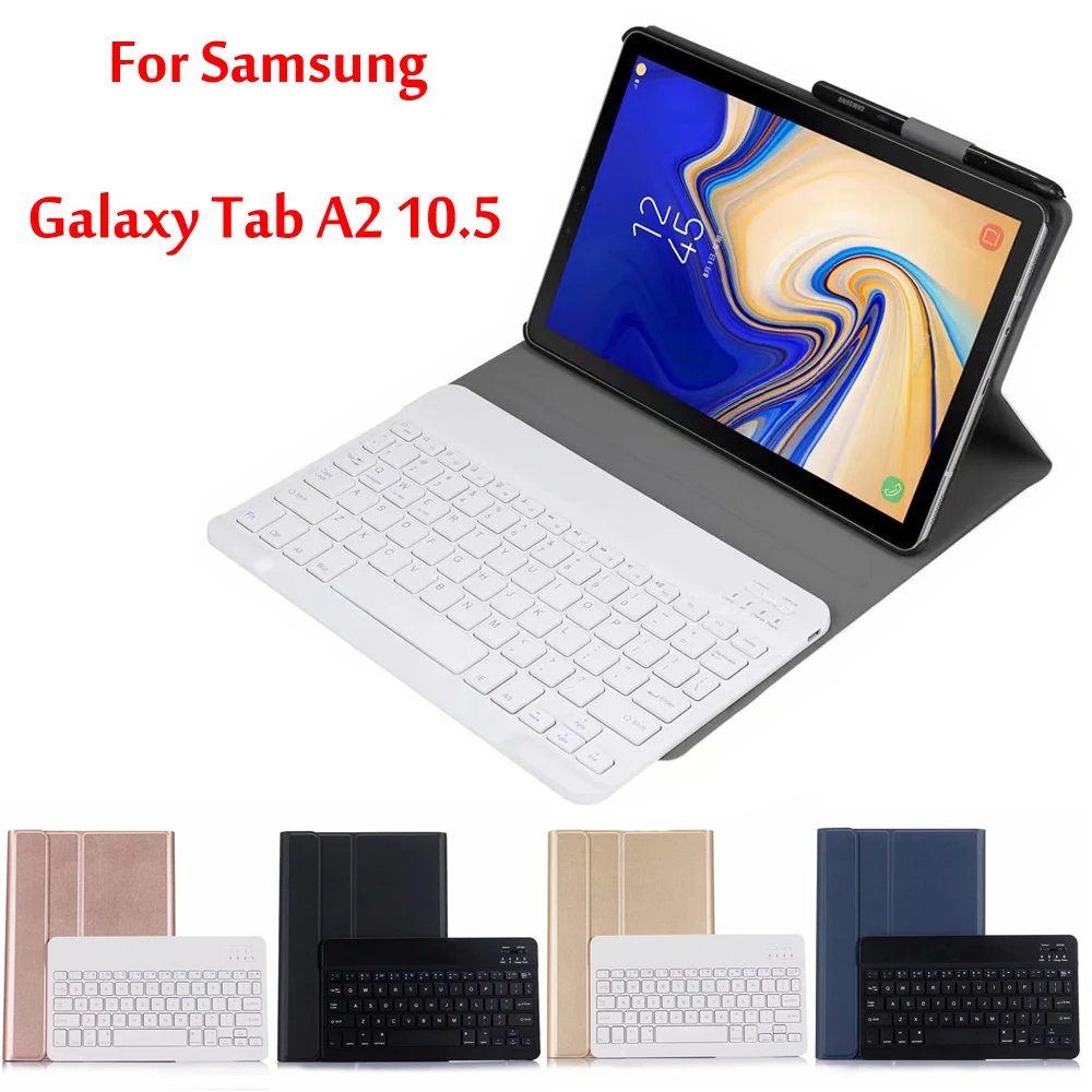 Чехол с Bluetooth клавиатурой для Samsung Galaxy Tab A2 10 5 T590 T595 ультратонкая Съемная