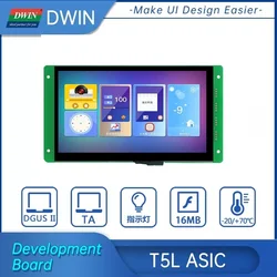 Tela lcd dwin 10.1 com sensor de toque hmi, módulos uart de lcd 1024*600 t5l cpu ips tela tft