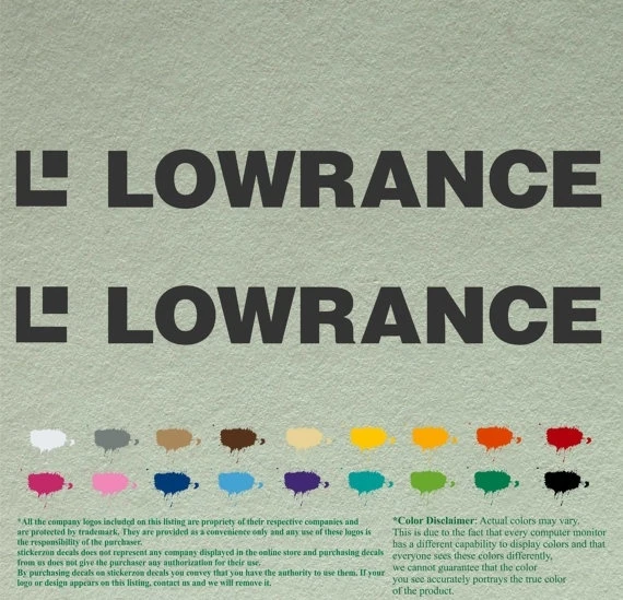 8" Lowrance Die-Cut Vinyl Decal Sticker     Choose Color 