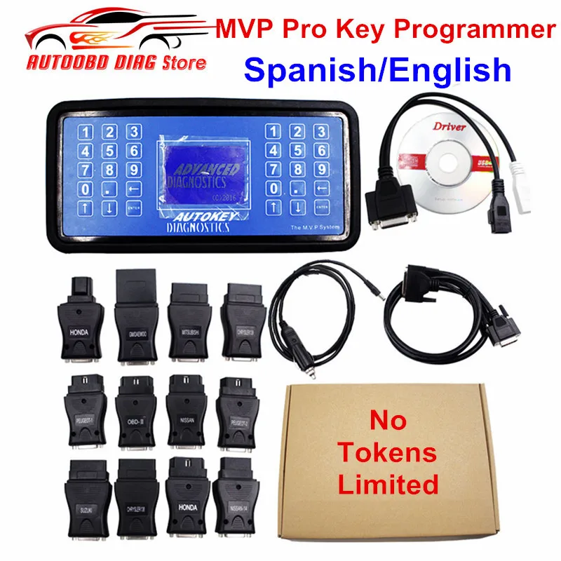 Неограниченное количество маркеров MVP Pro ключ программист V16.9 разблокированный mvp pro ключ декодеры 16,9 с полным адаптером поддержка английского/испанский