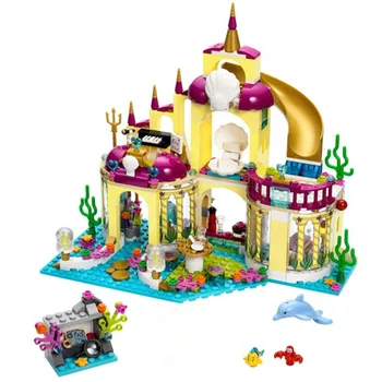 

Ariel's Undersea Palace Building Blocks Bricks Toys Girls Game House Compatible with Princess Mermaid Bricks Gifts