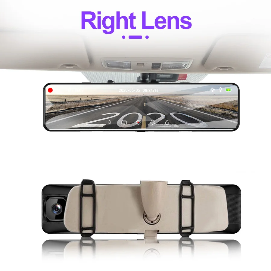 E ACE A46 12 дюймов сенсорный Автомобильный видеорегистратор зеркало 1440P Dashcam