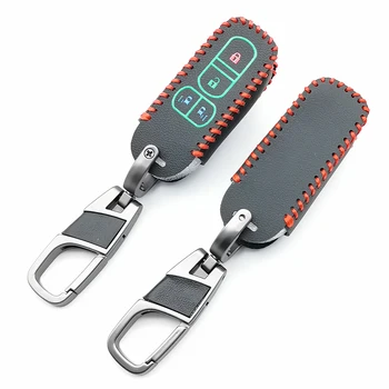 

Pretty Luminous Remote Key Case Motorcycle Soft Texture Leather Keychain Bag Cover For Honda n-a N-BOX wagon N Plus 2018