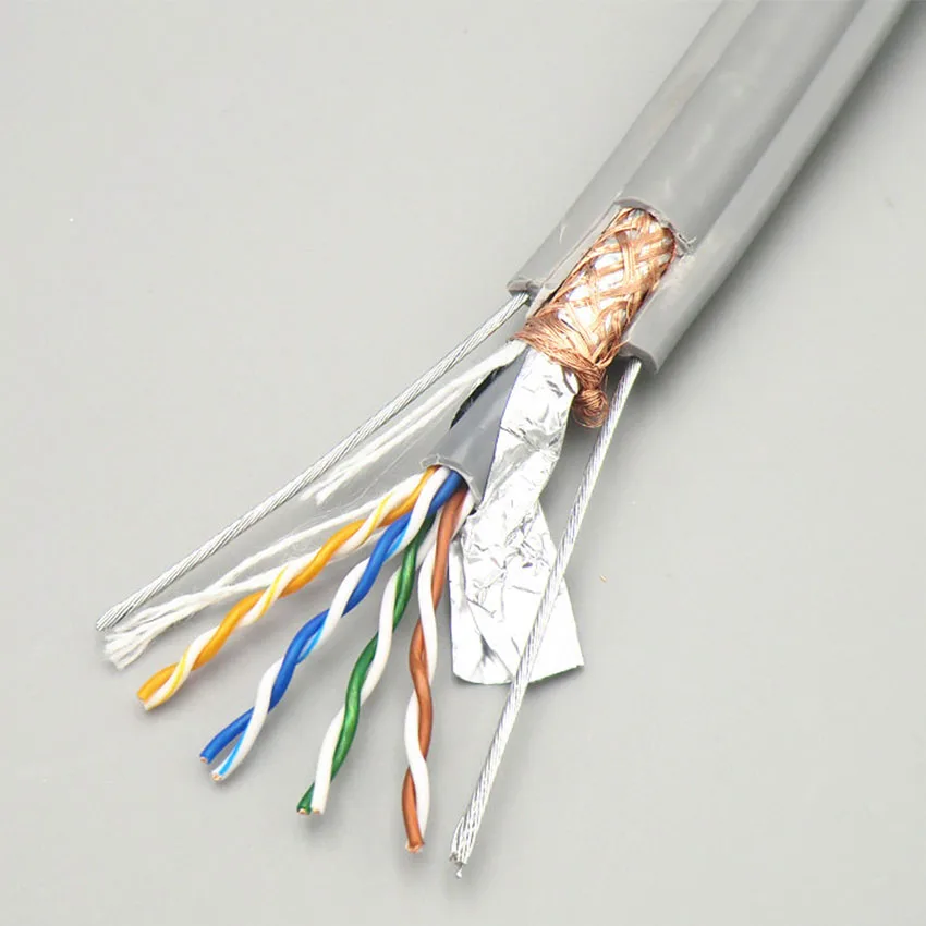 Экранированный кабель лифта cat5e для Ethernet со стальной проволокой плоский Лифт