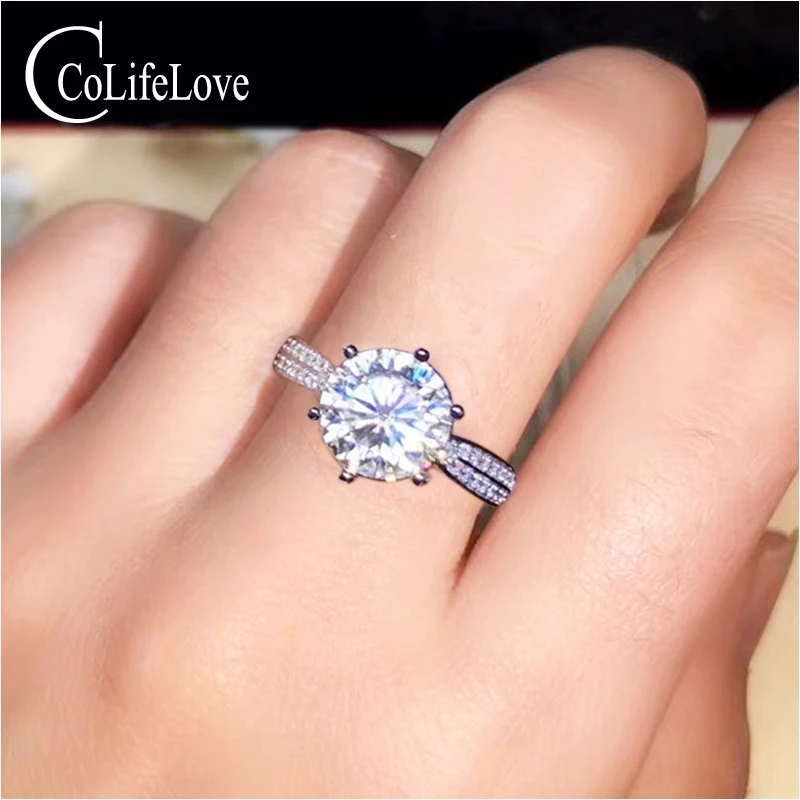 Ювелирные изделия CoLife Moissanite обручальное кольцо 1ct 2ct 3ct D Цвет VVS1 ранг Mossanite