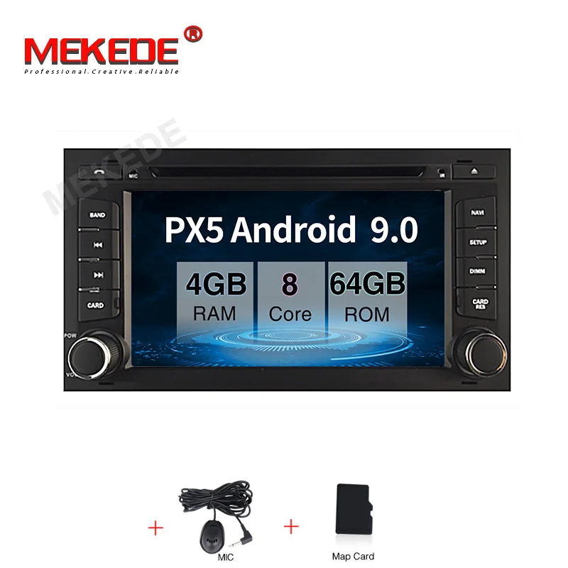 MEKEDE HD 1 Din Android 9,0 Автомобильный DVD плеер для Seat Leon Мультимедиа Радио gps навигация wifi авто стерео - Цвет: 64G car dvd