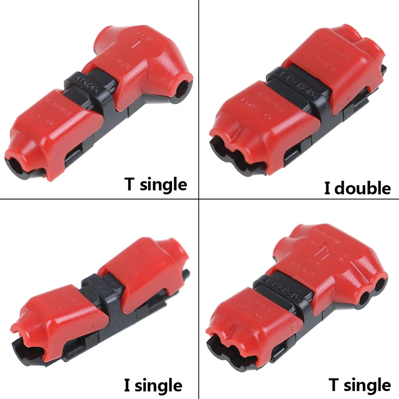

1Pc T/I type 1pin/2pin Cable Connectors Terminals Crimp Scotch Lock Quick Splice Electrical Car Audio 18-24AWG Wire Kit Tool