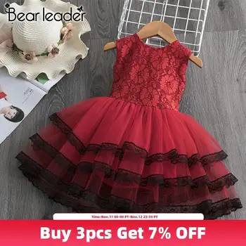 

Bear Leader Girls Princess Dress New Festival Fashion Style Girl Kids Party Layered Dress Floral Children Clothing Fancy Vestido