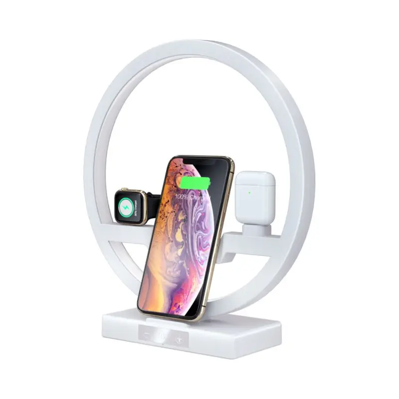Подходит для Airpods для Apple Watch 4 в 1 легкая беспроводная зарядка для смартфона подставка Док-станция практичный держатель для зарядки