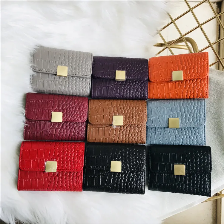 

New Genuine Leather Credit Card Women Purse Card Holder Business Card Holder Card Alligator Leather Card Holder
